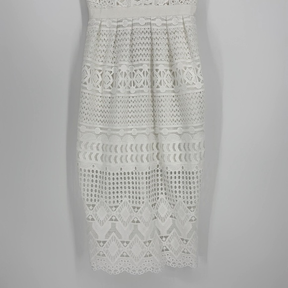 Ted Baker London Emelia Lace Eyelet Tulip Dress Women’s Size 2 in White - EUC! - Picture 5 of 16